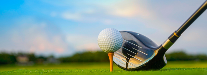 Golf and Spa Holiday – Golf Course Experience Man playing golf on a course at a luxury golf and spa holiday retreat